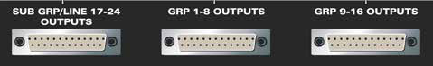 ASP4816 Classic bus and subgroup D-sub output connectors