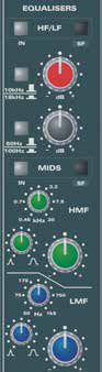 ASP4816 Classic four-band equaliser controls