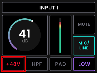 Horizon 8P – Frontseite & Motion UI, Phantom Power