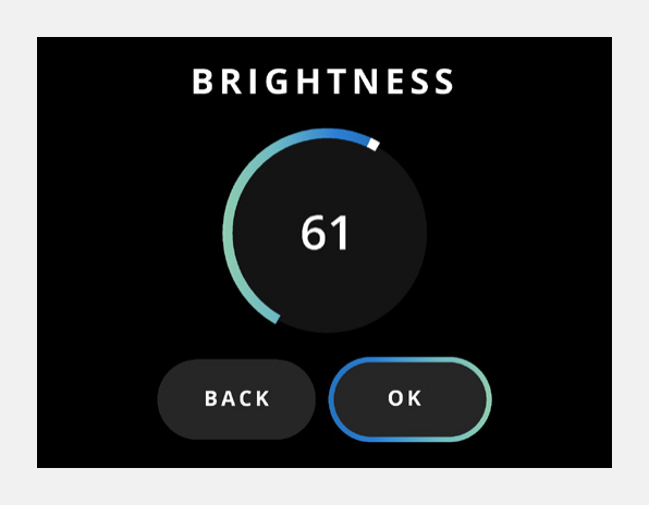 ORIA brightness setting