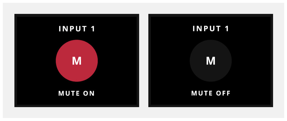 Muting an ORIA analogue input
