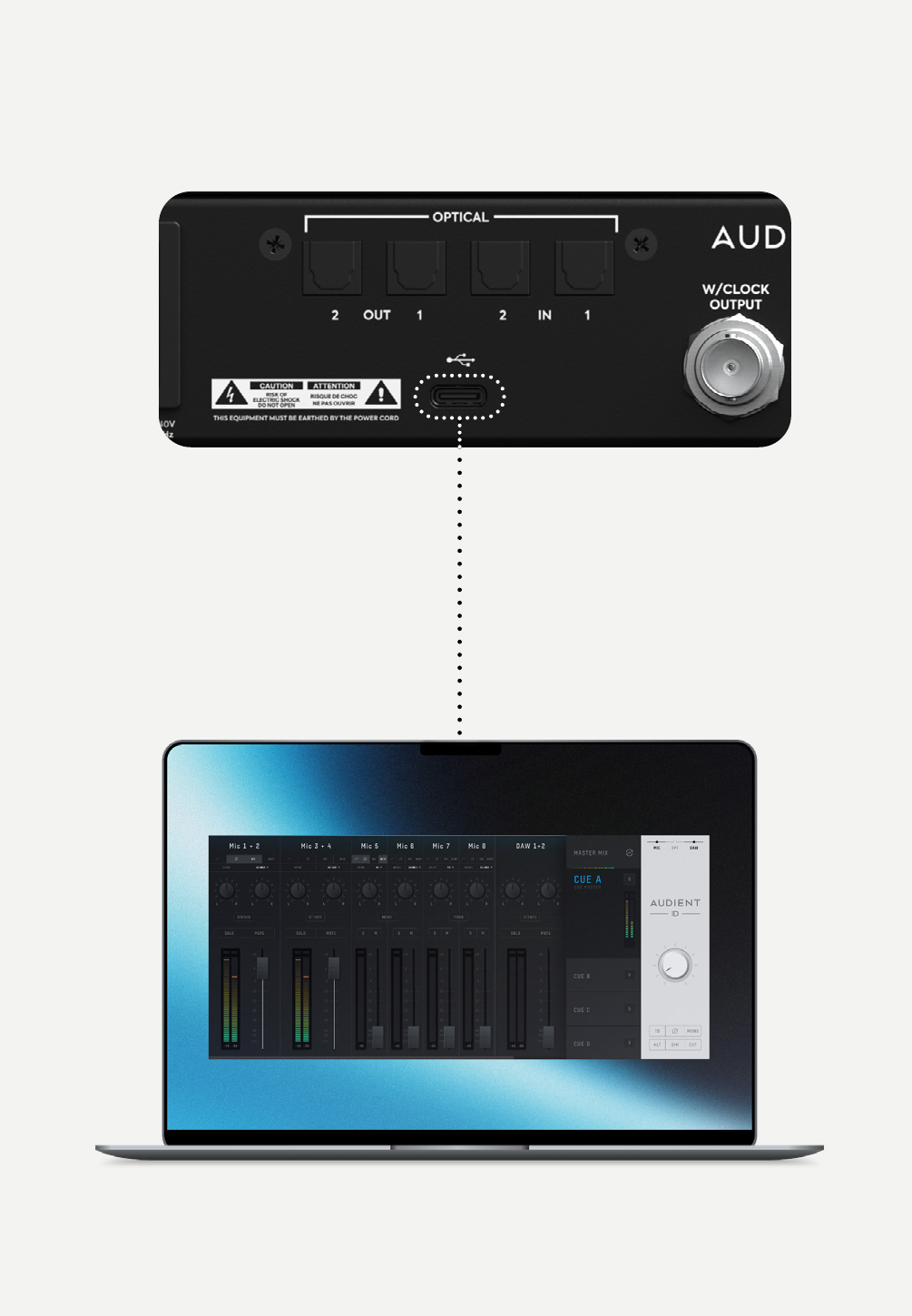 Connecting iD48 to a Mac by USB-C
