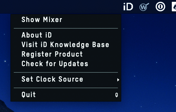 Legacy macOS iD menu example