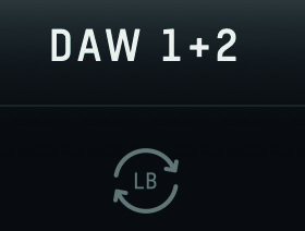 Loopback icon shown on a DAW 1+2 source