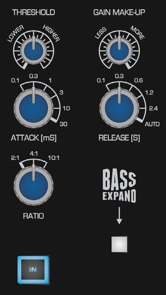 ASP8024-HE stereo bus compressor controls