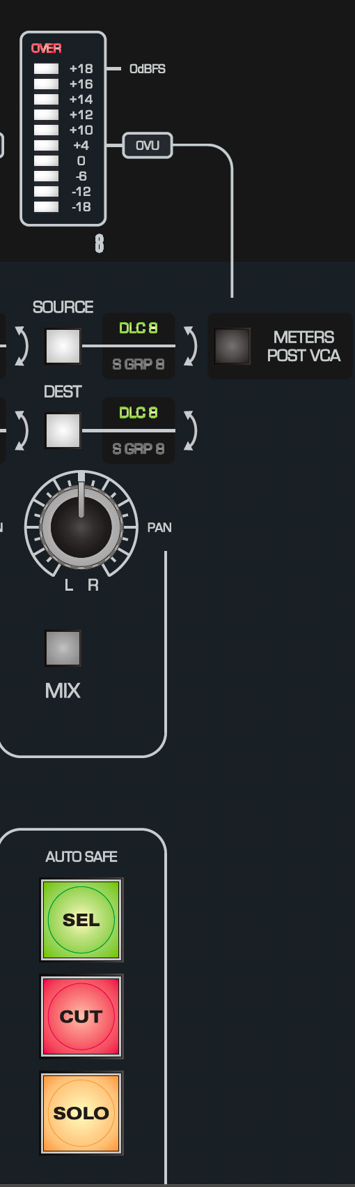 ASP8024-HE DLC analogue audio-routing controls