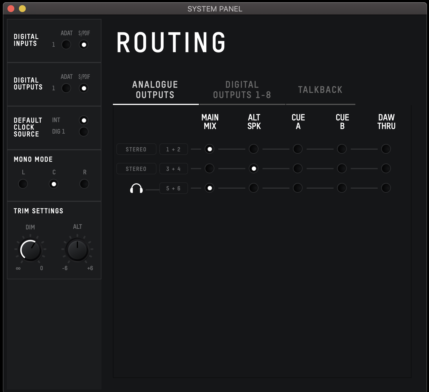 iD24 System Panel