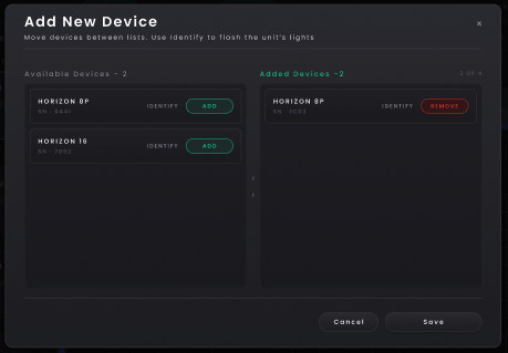 Horizon 8P Hardware Settings और मल्टीपल डिवाइसेज़, एक से अधिक Horizon इस्तेमाल करना