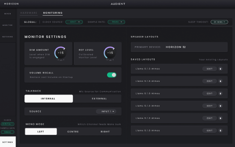 Horizon 32 Hardware Settings & मल्टीपल डिवाइसेज़, Monitor Settings