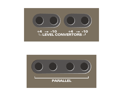 ASP8024 patchbay level converters और parallels