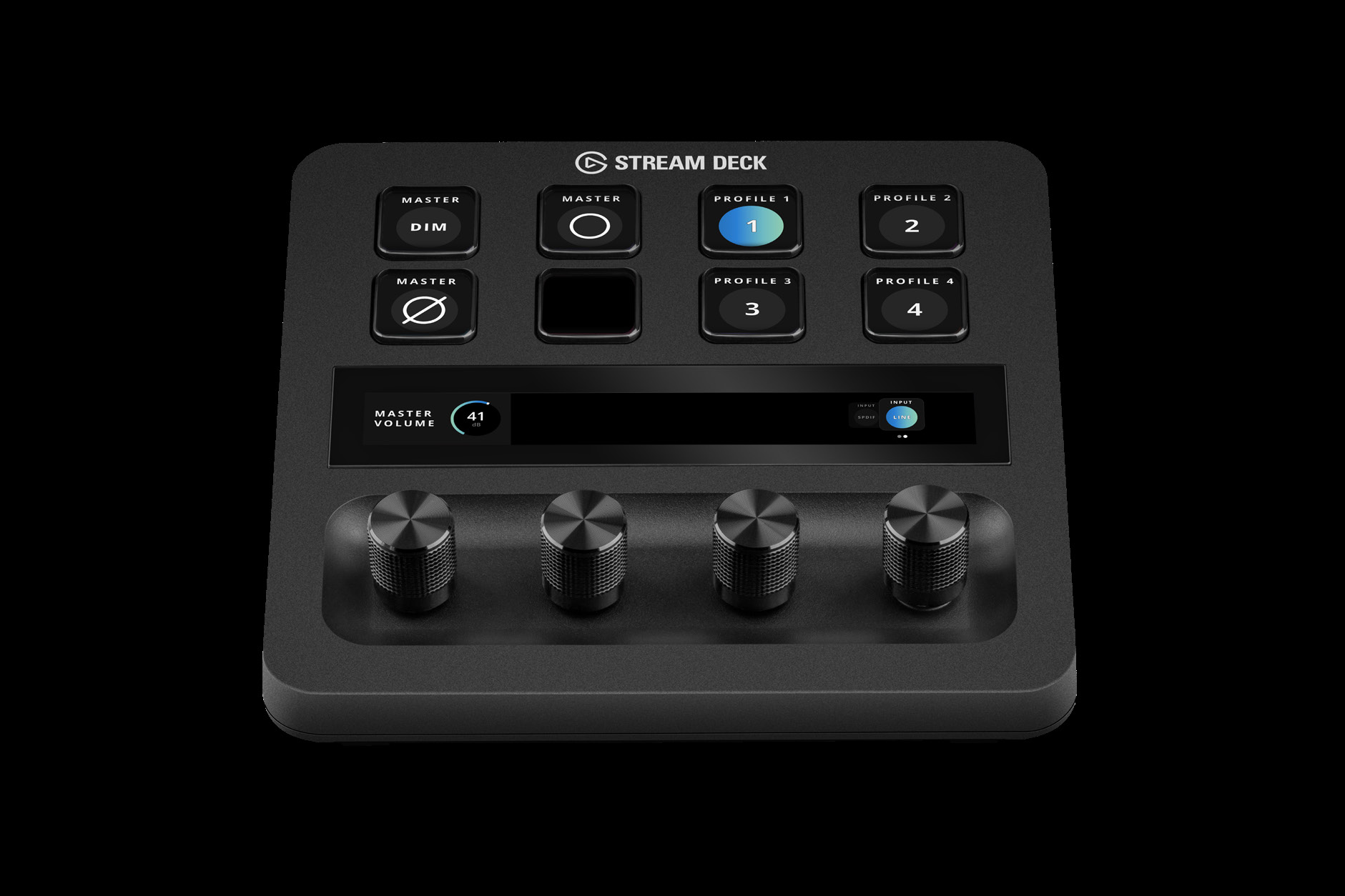 ORIA कंट्रोल्स दिखाते Elgato Stream Deck devices