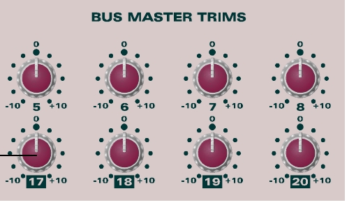ASP8024 Bus Master Trim controls