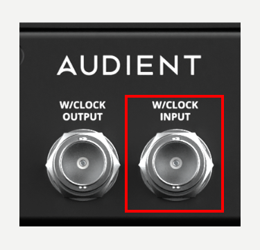 Horizon 16 rear panel word clock input