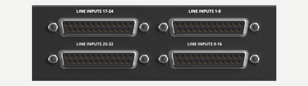 Horizon 32 rear panel dsub line inputs 1 32