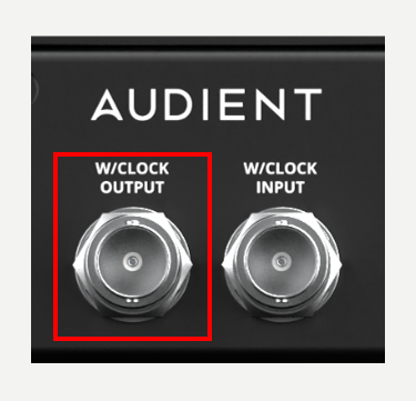 Horizon 32 rear panel word clock output