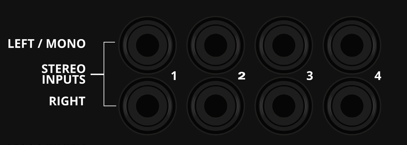 ASP4816-HE stereo input TRS connectors