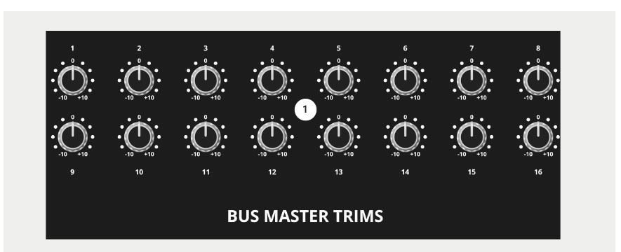 ASP4816-SE 레코드 Bus 1–16용 Bus Master Trim 컨트롤