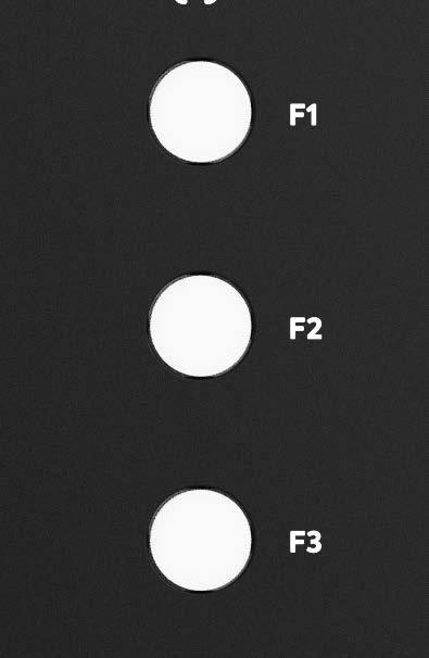 F1, F2 및 F3 기능 키