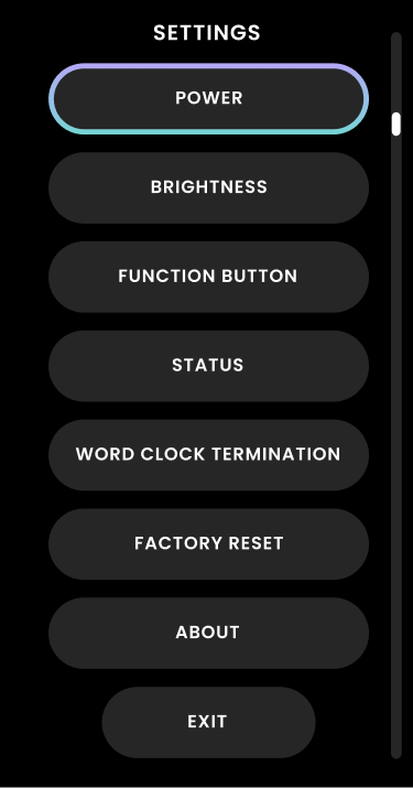 Horizon 8P Motion UI Settings 메뉴