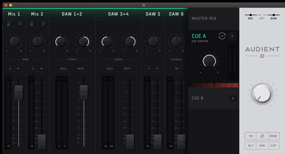 Cue Mix를 Loopback 소스로 사용하는 방법