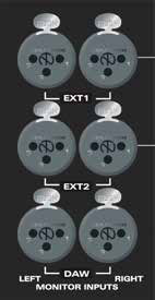 ASP4816 Classic DAW, EXT 1 및 EXT 2 Monitor Input 커넥터