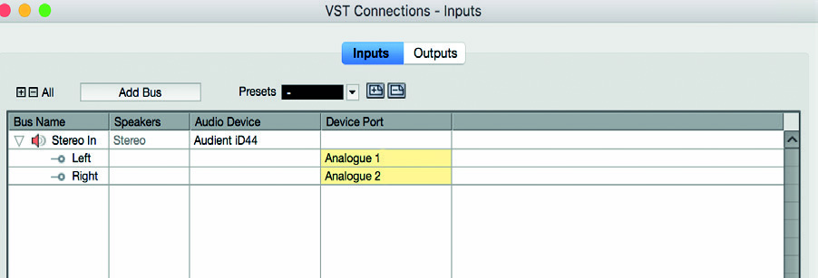 이전 Cubase VST Connections 예시