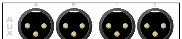 ASP8024 Auxiliary A、Auxiliary B 和部分编号 Aux XLR 输出