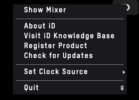 macOS 菜单栏中的 iD 图标