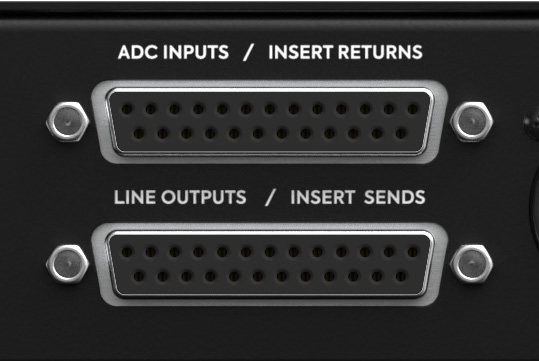 iD48 ADC Input/Insert Return 和 Line Output/Insert Send DB25 接口