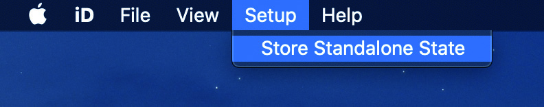 iD 应用程序中的 Store Standalone State 命令