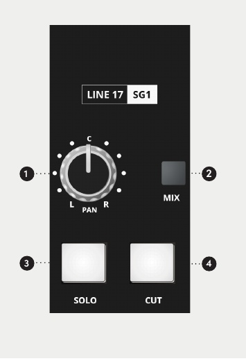 ASP4816-SE Subgroup 和 Line Input 17–24 控制