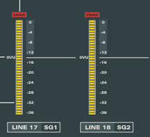 ASP4816 Classic Subgroup 和 Line 17–24 电平表